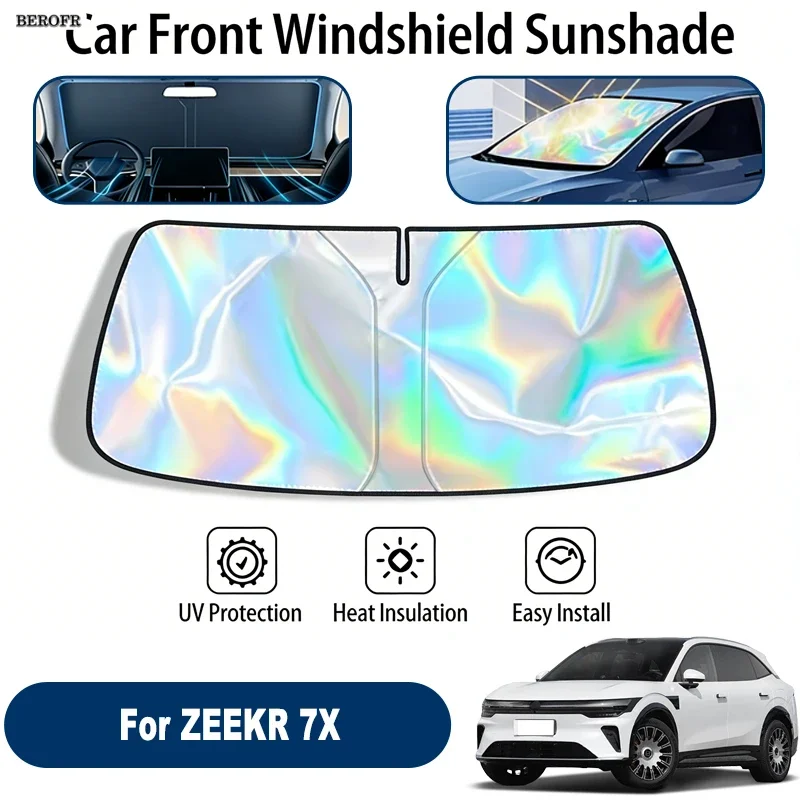 Windshield Sun Shade For ZEEKR 7X Foldable UV Reflective Front Window Sun Protection Cover Accessories