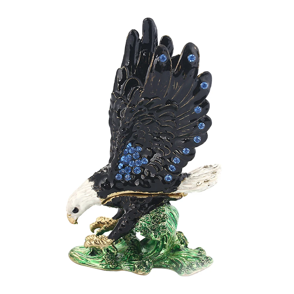 

Eagle Ornaments Vintage Home Decor Enamel Painted Colorful Desktop Decoration Delivate Diamond Tabletop Adornment Shaped Office