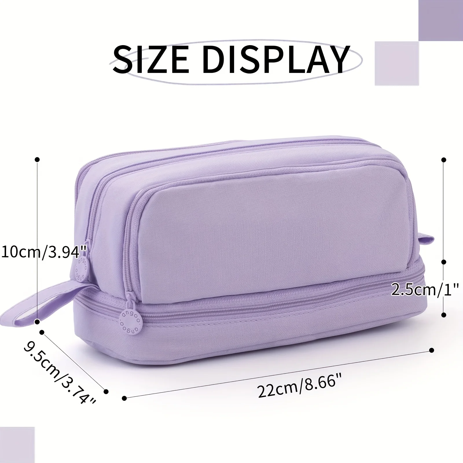 Large capacity stationery case, durable oxford cloth pencil case, portable organizer for school, office and university supplies