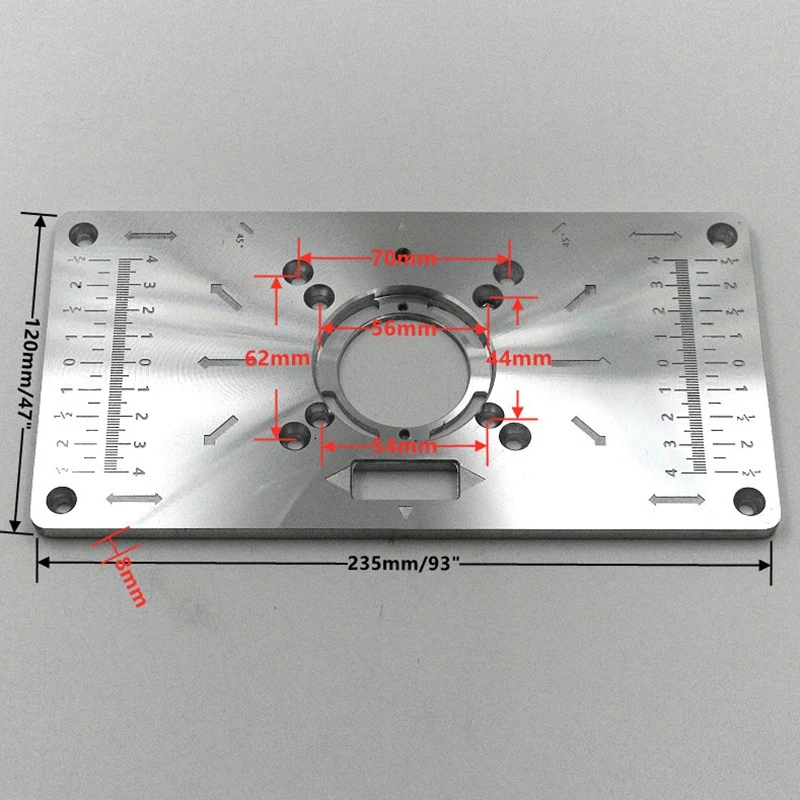 Router Aluminium meja masukkan piring kayu bangku kayu pemangkas Router model ukiran mesin Flip papan