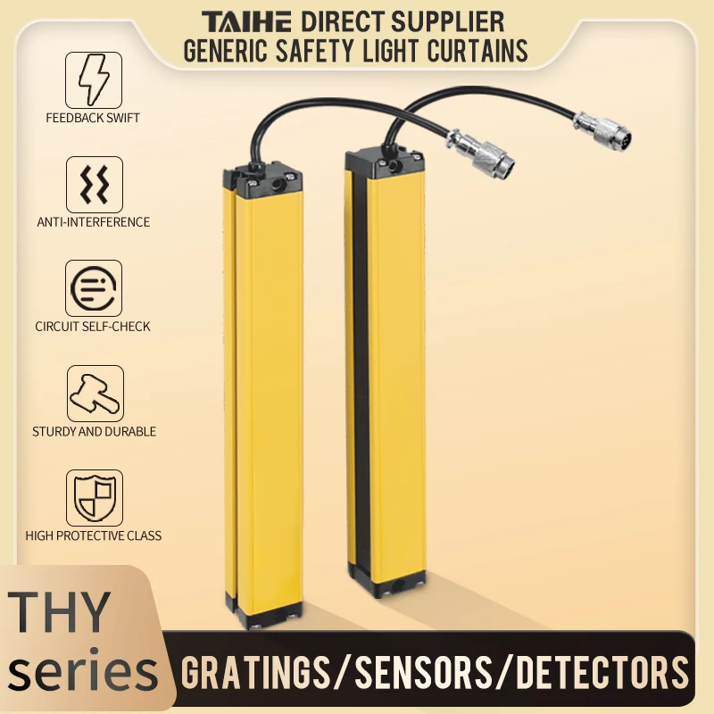 Низкопрофильный разъем для защитной световой завесы, гибкий кабель для плотных помещений, компактный защитный световой барьер для легкой маршрутизации