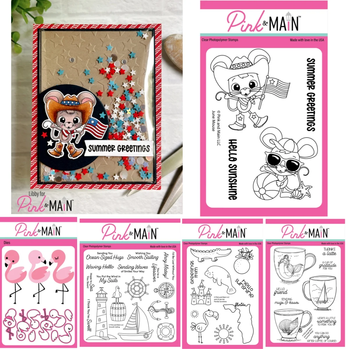 Troquel de corte de Metal con diseño de flamencos, vela, sol, ratón, sellos transparentes, tarjeta para hacer bricolaje, plantilla para manualidades de álbum de recortes, decoración, verano 2025