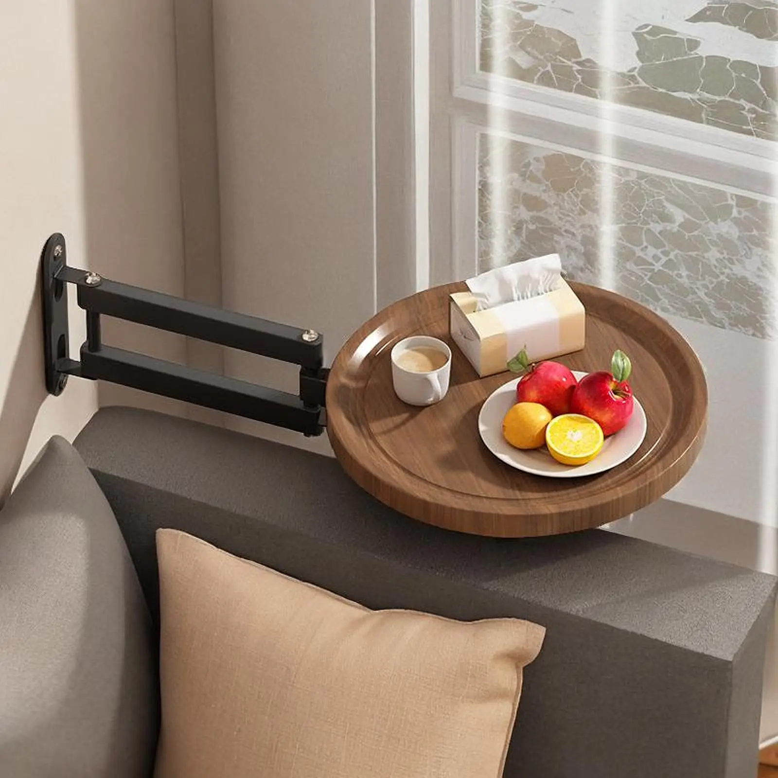 Wall Mounted Folding Table Rotating Rack for Farmhouse Living Room Store