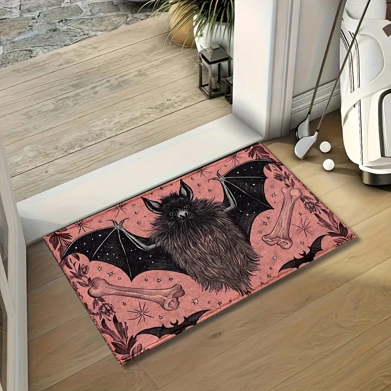 Trick Or Treat Doormat Halloween Spider Web Area Rugs Living Room Orange Slogan Carpet Holiday Decor Entrance Floor Mat