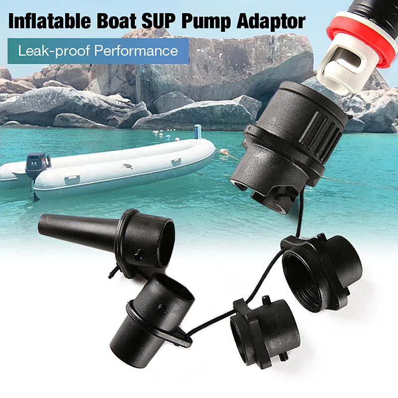 Inflatable Pump Air Valve Adapter with 4 in1 Air Nozzle Inflatable Boat for Kayak Inflatable Beds Sup Boards Leak-proof Boat