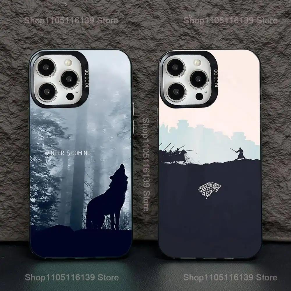 

Winter C-Coming Stark Phone Case For iPhone 16,15,14,13,12,11,Pro,XS,Max,Plus,Mini,SE Black Candy Matte Shockproof Cover