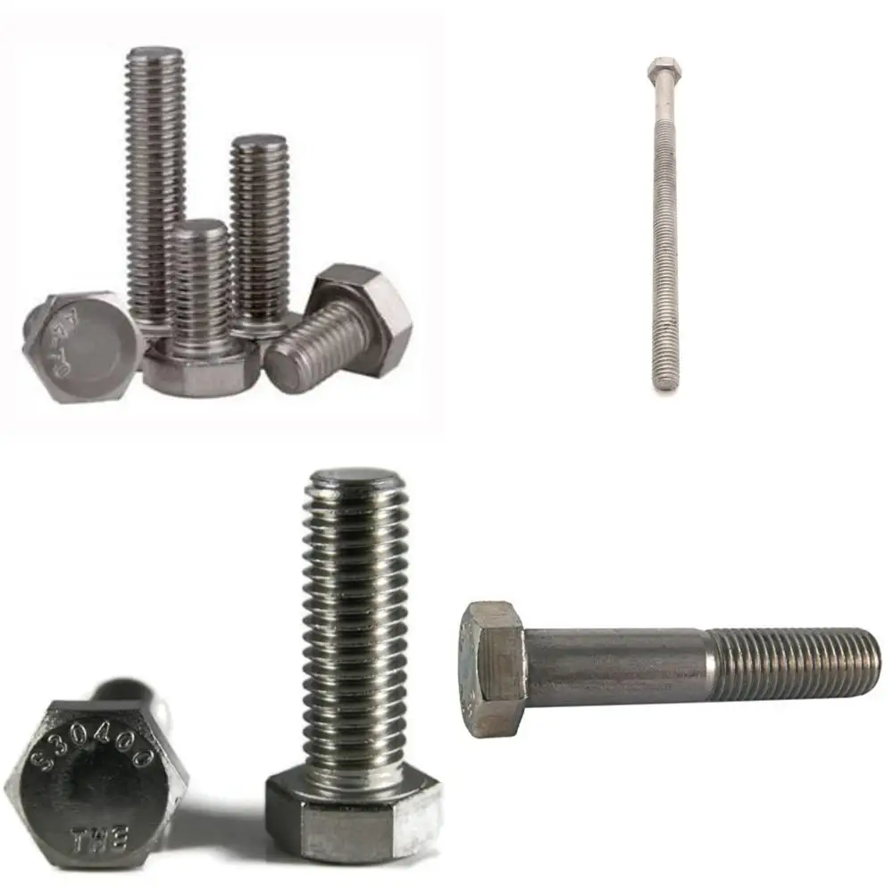 

Stainless Steel M12-1.75 x 22mm Fully Threaded Coarse Hex Head Cap Screws, 50 Pack, High Strength Bolts