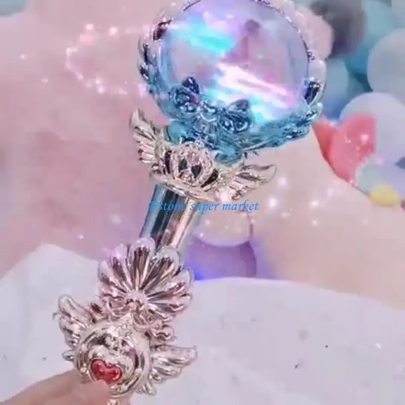 

090B Luminous Queen Scepter Princess Wand Glowing Products Flea Market Toddler Gift