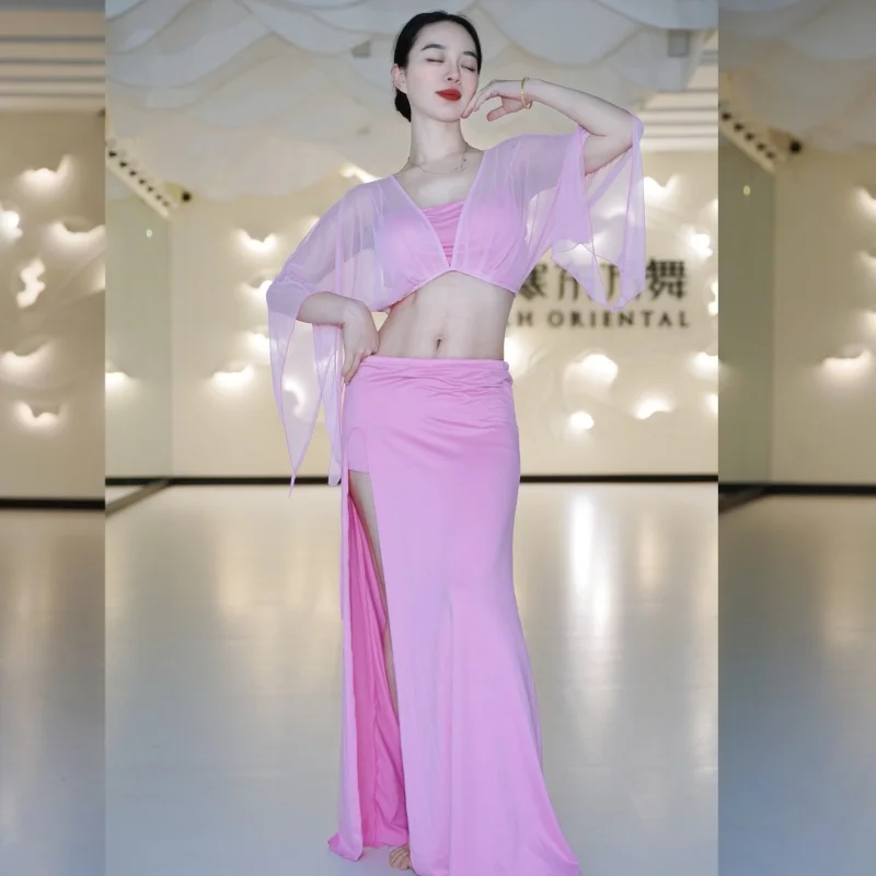 

New women belly dance performance costume adult female oriental dance sexy temperament team training clothing practice clothes