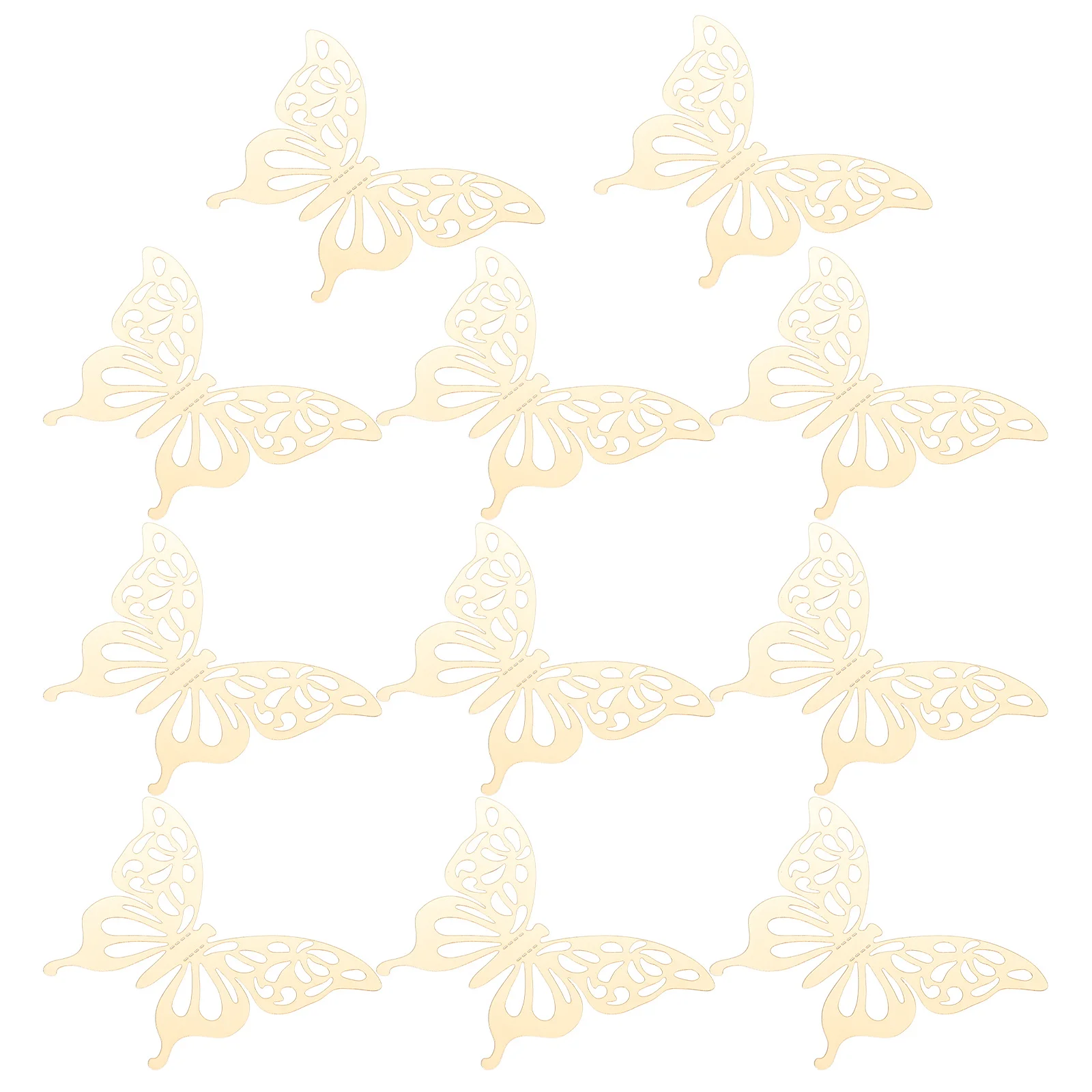 

12Pcs Butterfly Wall Decals Mirror Effect 3D Stickers Wedding Birthday Cake Decorations Butterfly Party Decor Fake Butterflies