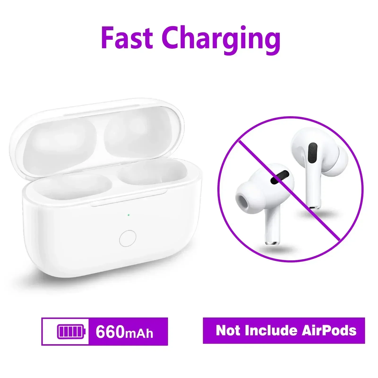 Replacement Wireless Charging Box Case For Airpods Pro 1 / 2 Bluetooth-Compatible Charger Case Earphone Accessories