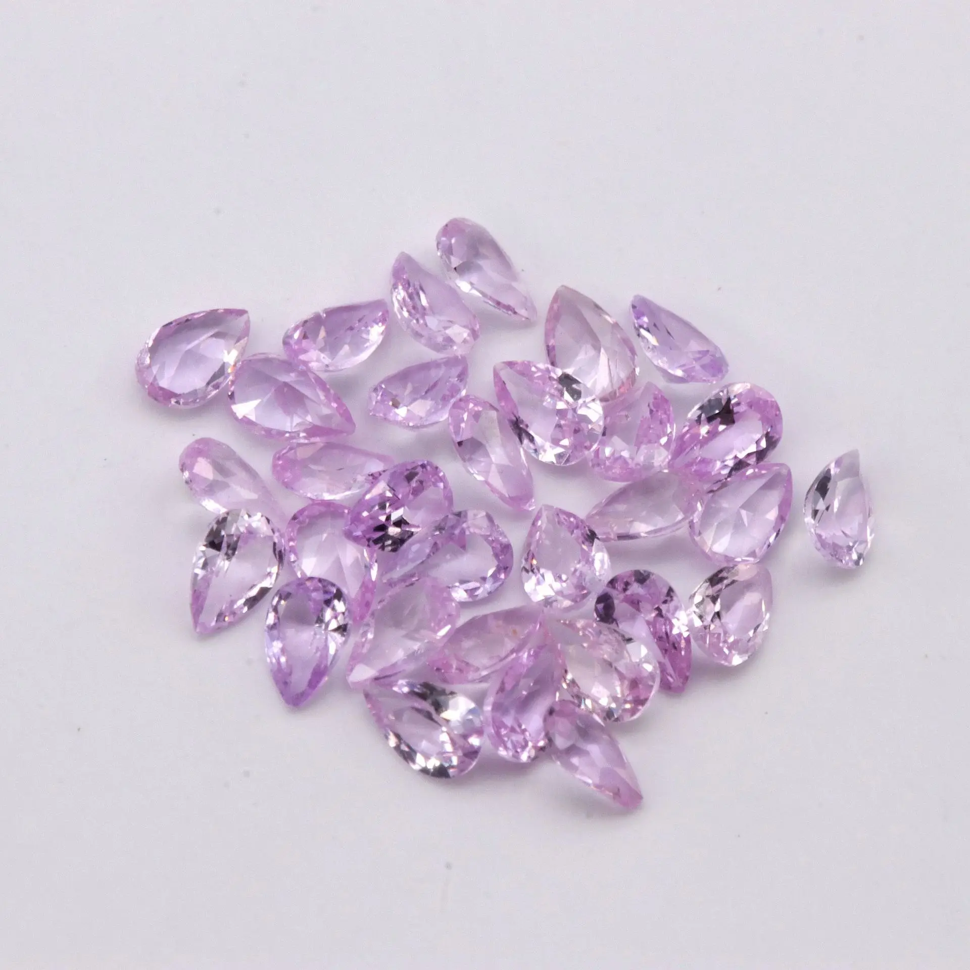 5PCS/Lot  High Quality 2*3-3*4mm Pear Shape Pink Sapphire Applicable To Rings Necklaces And Pendants