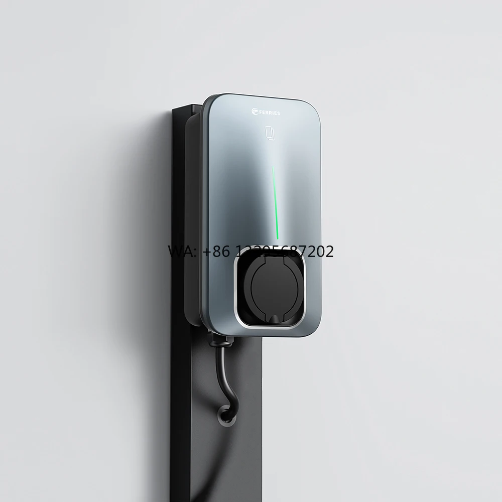 

Зарядная станция для электромобилей настенного монтажа, 11 кВт, 16 А, 400 В, IEC 62196-2, Тип 2, Уровень 2, быстрая зарядка переменным током, 3-фазная