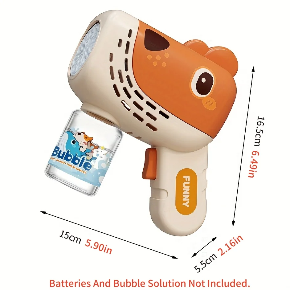 Une machine à bulles entièrement automatique à un bouton, jouet à bulles d'extérieur, cadeaux d'anniversaire – piles et solution à bulles non incluse.