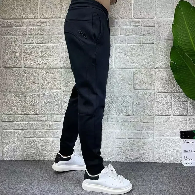 2024 Spring Autumn Men\'s Black Golf Wear Tennis Pants High Quality Elasticity Fashion Casual Breathable Sports Trousers Clothing