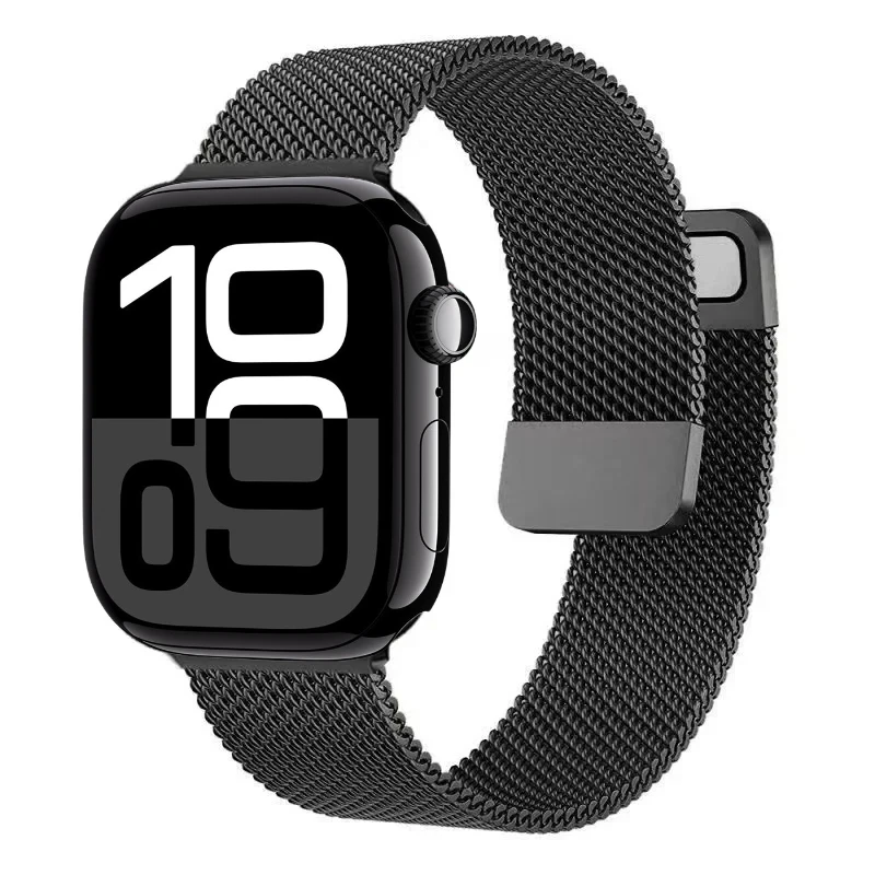Миланский ремешок-петля для Apple Watch Ultra 3 49 мм 45 мм 44 мм 42 мм 41 мм 40 мм 46 мм Магнитный браслет iWatch 11 10 9 8 7 6 5 SE Band