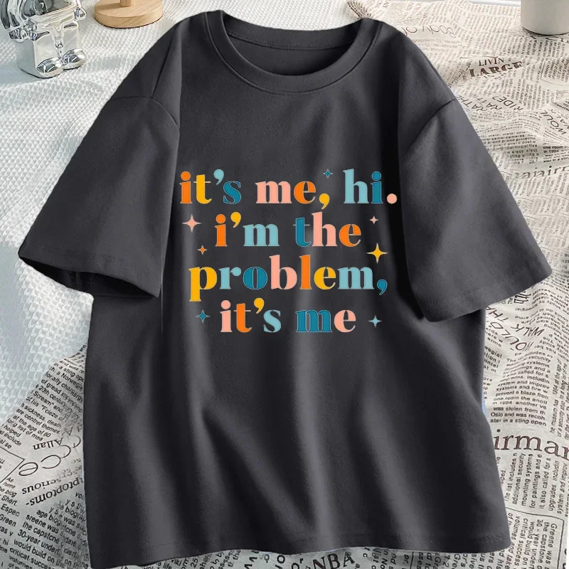 It\'s Me Hi sono il problema T Shirt donna Streetwear cotone magliette grafiche Midnights Song T-Shirt manica corta abbigliamento femminile