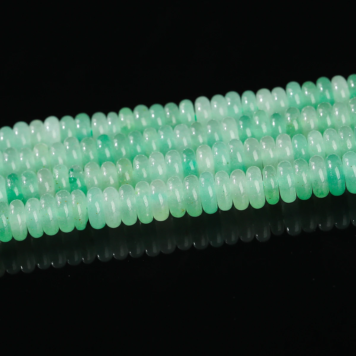6x2mm Natural Stone Green Aventurine Flat Rondelle Bead Loose Abacus Spacer for Jewelry Making DIY Necklace Bracelet Accessory