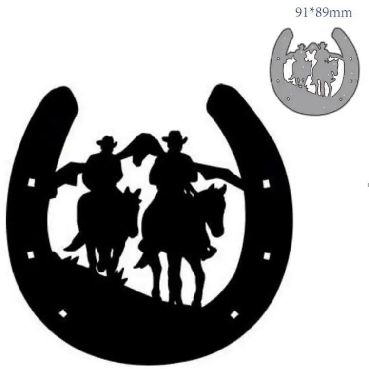 Pferd tier männer metall schneiden stirbt form Scrapbooking papier handwerk messer form klinge punsch vorlage Präge schablone
