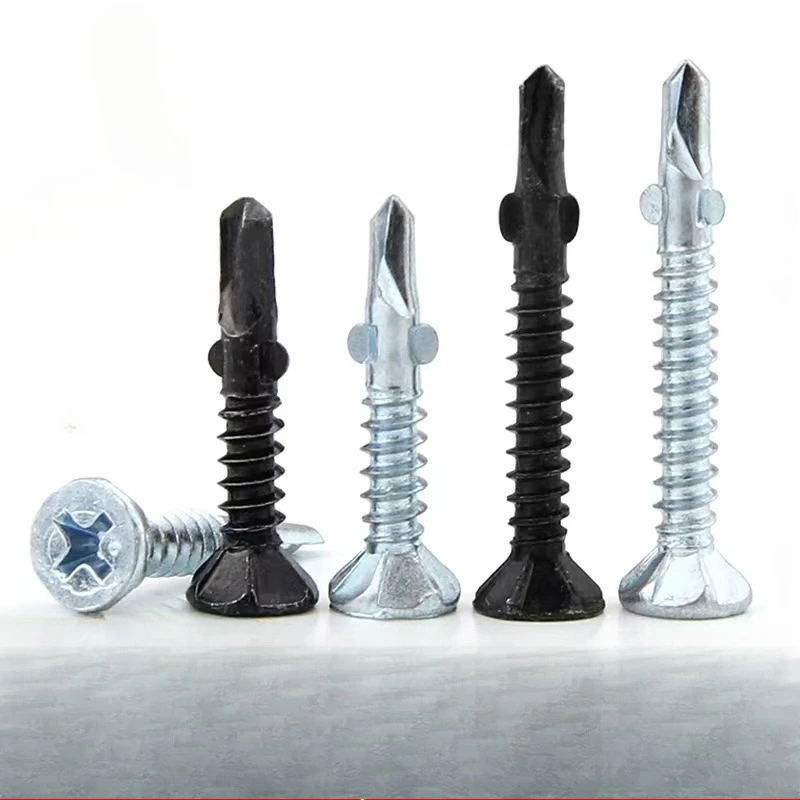 Calcium Silicate Board Special Anti Slip Clip Drill Tail Wire Highstrength Black Wire Countersunk Head with Wing Dovetail Screws
