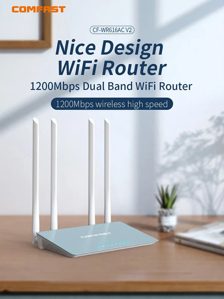 Imagem -05 - Comfast-wifi Dual Band Router para Casa Wr616ac Ac1200 Roteador sem Fio Cobertura de Porta Lan 3500 Sqft Suporte Access Point