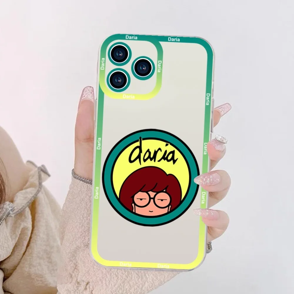 D-Daria Cartoon Phone Case For Samsung S 23 22 21 20 ULTRA PLUS Lite Transparent Shell