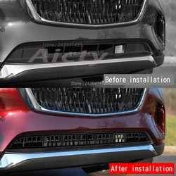 For Mazda Cx90 Cx-90 2024 2025 ABS Black Front Bumper Lower Middle Mesh Grille Grill Decoration Cover Trim Sticker Car Styling