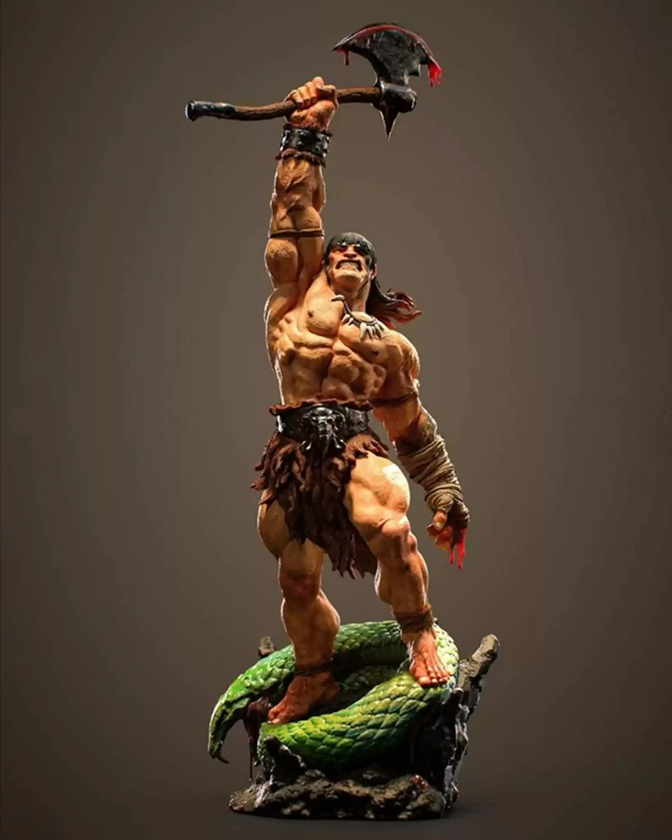 

1/18 1/24 The Barbarian King 3D Print Resin Model Garage Kit Unpainted High-Detail Miniature Figure