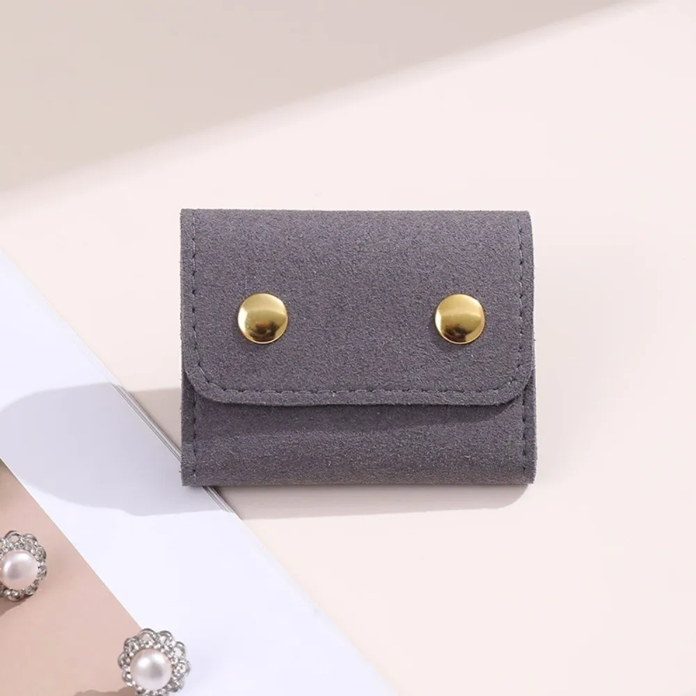 Microfiber Velvet Mini Jewelry Display Bag Foldable Container Necklace Ring Packing Bag Small Storage Case Earrings Organizer