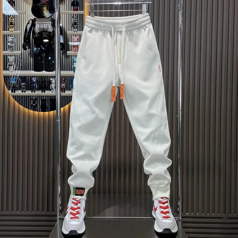 Casual Loose Men Sports 2025 Trend New Solid Color Tying Feet Casual Versatile Harem Pants