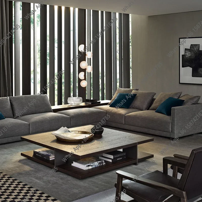 

Журнальный столик W, современный простой скандинавский квадратный журнальный столик, мебель для гостиной, журнальный столик, комбинация мрамора для маленькой квартиры