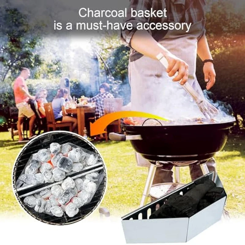 Outdoor BBQ Galvanized Sheet BBQ Barbecue Tools Charcoal BBQ Carbon Basket