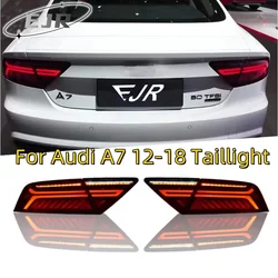 Auto Accessories 12 to 18 for Audi A7 Taillights Assemblies Modified with LED Water Steering Rear Tail Lamp A7 New Model