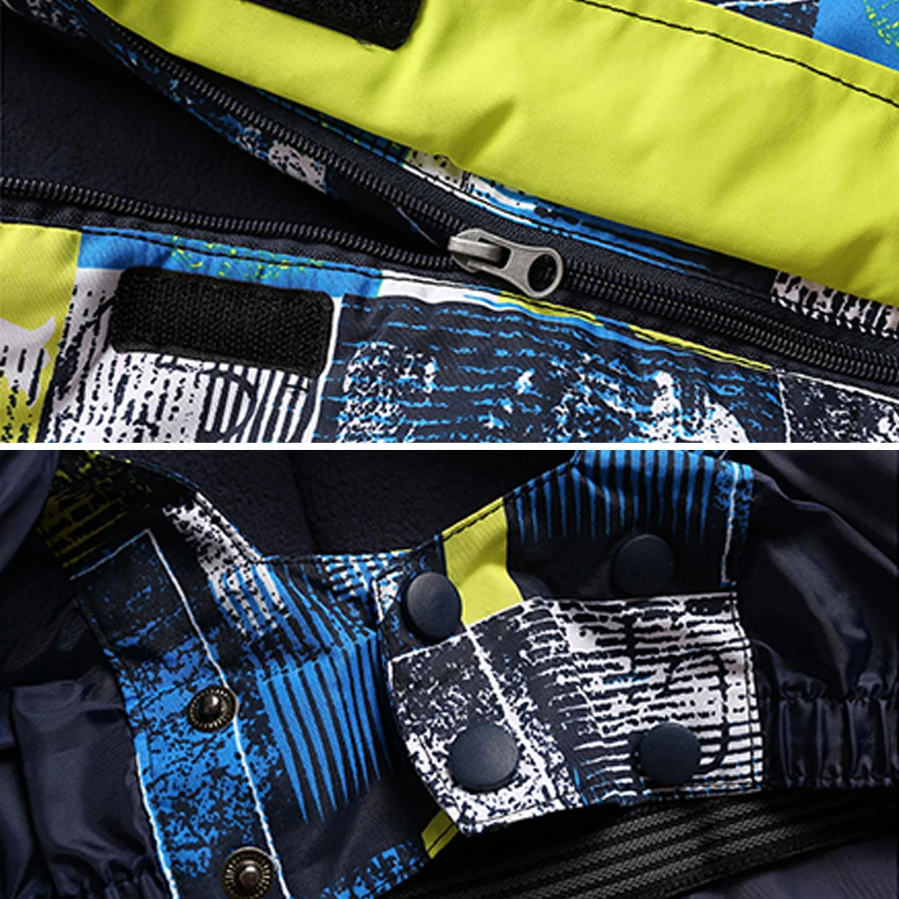 Trẻ Em Trượt Tuyết Phù Hợp Với Trẻ Em Chống Gió Chống Thấm Nước Ấm Bé Gái Bé Trai Tuyết Bộ Yếm Quần Trượt Tuyết Vào Mùa Đông Trượt Ván Trên Tuyết Áo Khoác