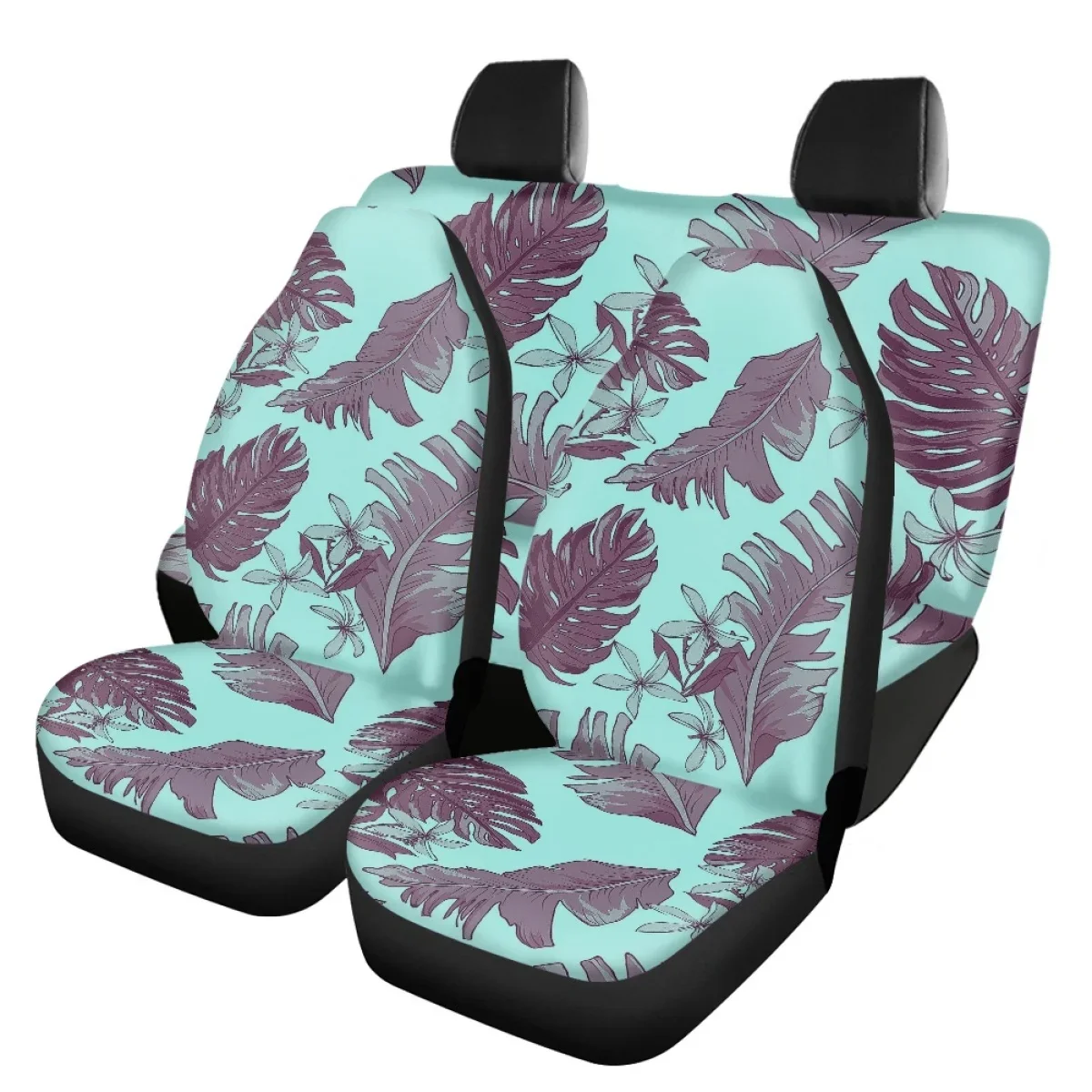 Car Seat Covers Tropical Monstera Front and Back Car Seat Cover Slip-Resistant Soft Universal Auto Seat Cover Fit Most of Truck