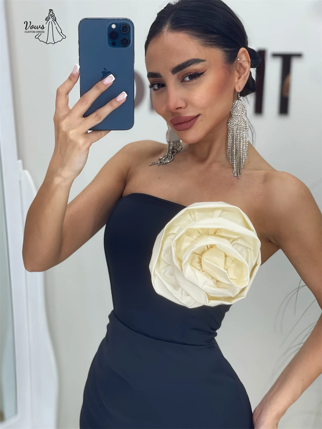 Vows Maßgeschneiderte elegante Damenkleider für besondere Anlässe, Fischschwanzrock, Hochzeits-Abendkleid, schulterfrei, Abschlussball