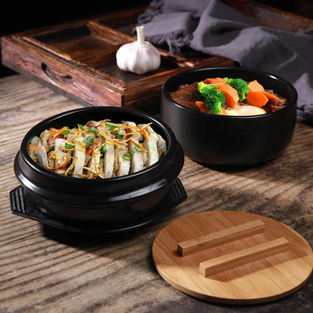 

1 комплект, каменная кастрюля Bibimbap, керамическая кастрюля с антипригарным покрытием, корейская кастрюля, тушеная керамическая кастрюля для куриного супа, рагу