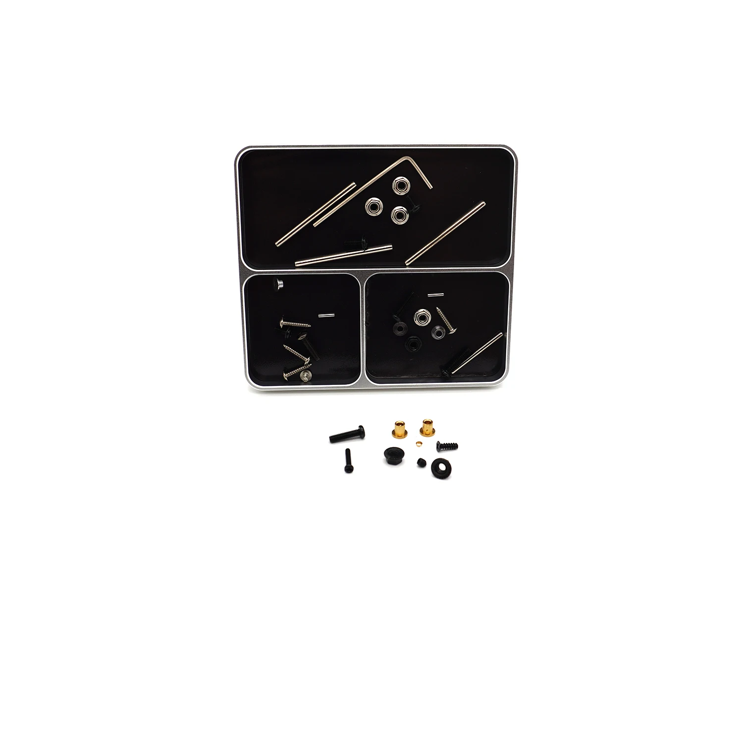 RC Auto Schroefbak met Magnetische Plaat 3 Raster Opbergdoos Reparatie Tools Moer Schroefbak voor RC Auto RC Boot Drone Model Accessoires