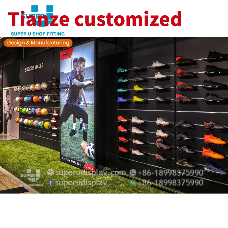 

(На заказ) Genral Sports Store интерьерный дизайн розничный спортивный магазин столешница деревянная мебель портной дизайн идеи