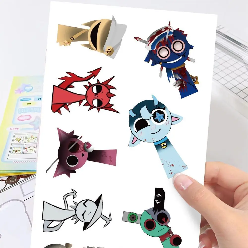 

60Pcs Incredibox Sprunki Sticker Creative Graffiti DIY Scrapbook Laptop Skateboard Helmet Decal Cartoon Student Stickers