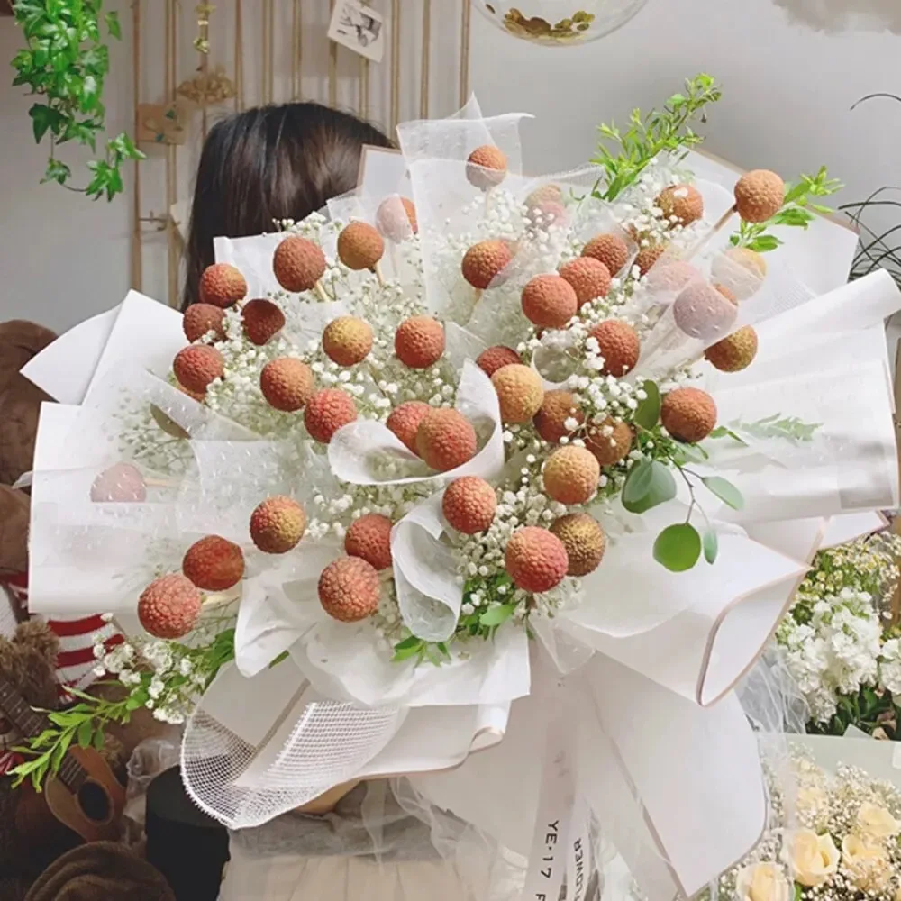 20 PCS Phnom Penh Jelly Film New Waterproof Flower Packaging Paper Flower Shop Supplies Floral Bouquet Packaging Paper