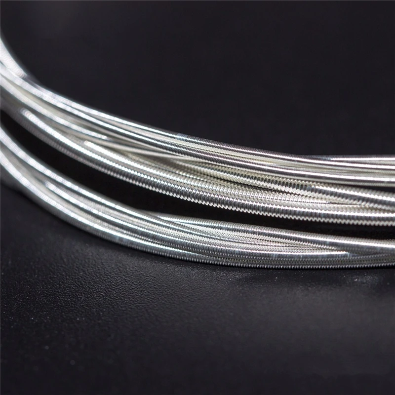 MOGE MG43 028-043 Saiten für klassische Gitarre, Nylon, silberfarben, ummantelte Drahtbeschichtung, Musikinstrumentenzubehör – Detail 6