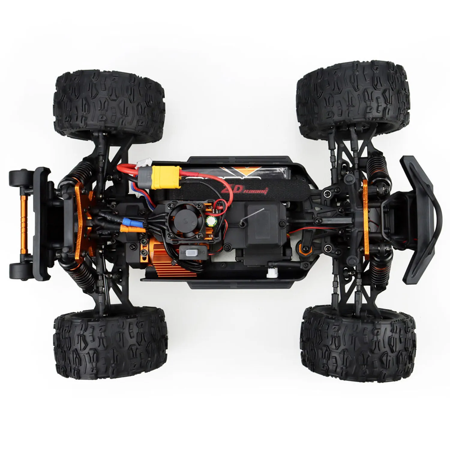 1/16 ZD Racing MT16 RC Big Tire Truck 4x4 Ferngesteuertes Offroad-Fahrzeug 2845 Bürstenloser Motor 35A ESC Akku RTR Modellauto – Detail 4