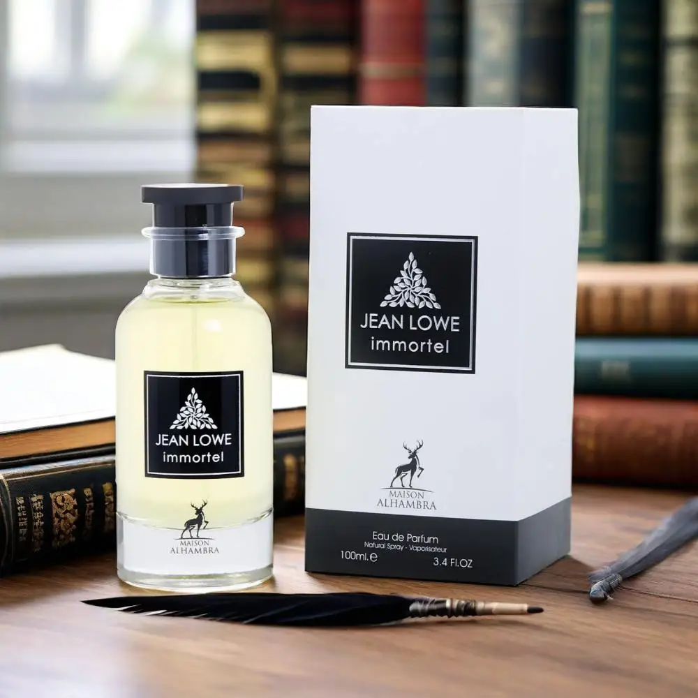 بخاخ جان لو إمورتيل للرجال Eau de Parfum 3.4 أونصة - عطر رجالي ممتاز مع ملاحظات خشبية غنية وحارة وكهرمانية، يدوم طويلاً