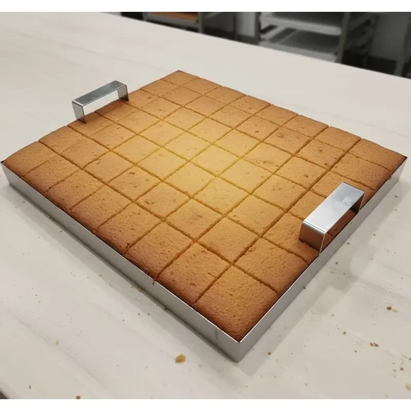 Custom food grade stainless steel square cake divider for cutting pastries, cookies, scones, brownies, fudge