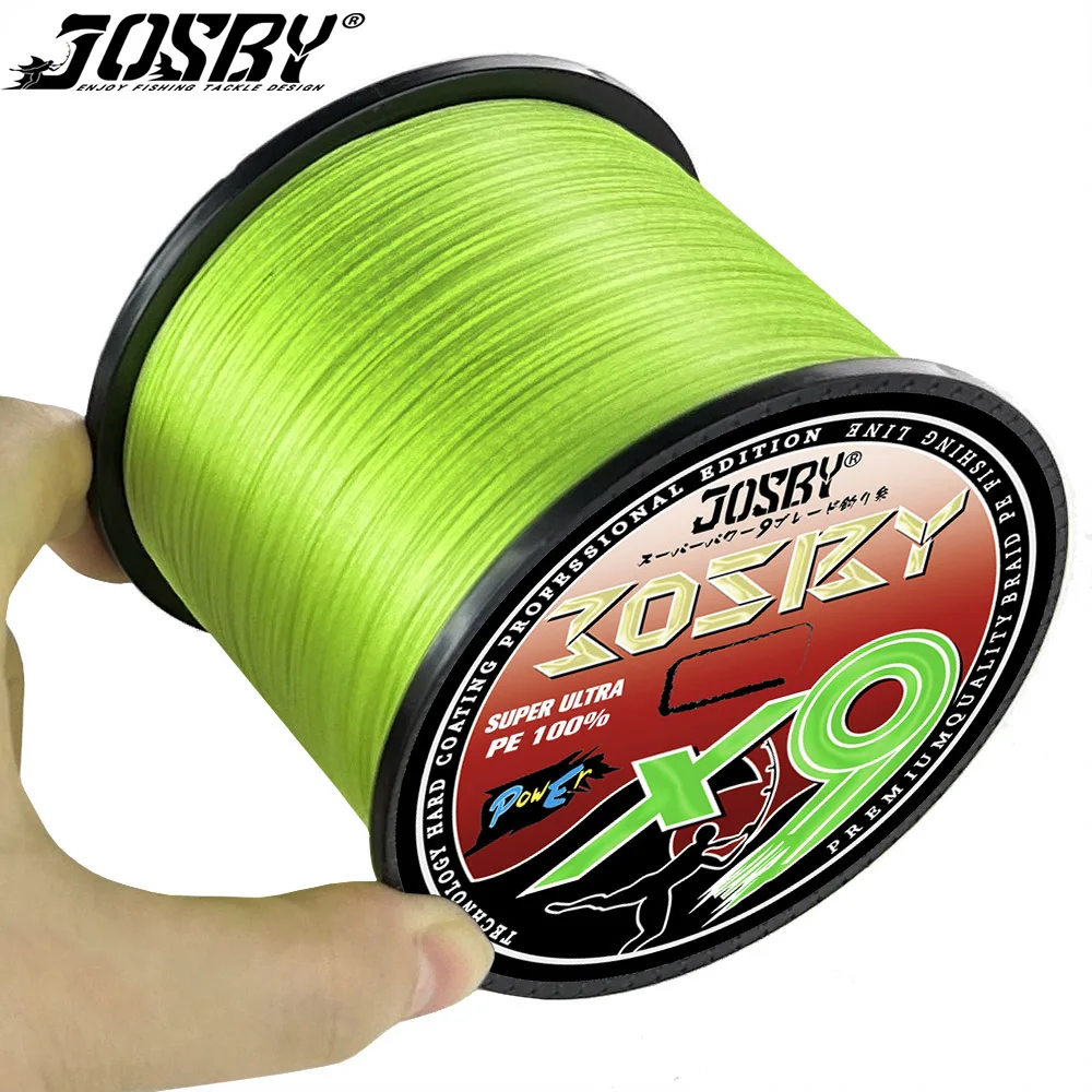 Josby geflochtene Angelschnur Multi filament Karpfen fliege 9 Strang 300m 500m 1000m mehrfarbig Japan extrem pe starken Web draht