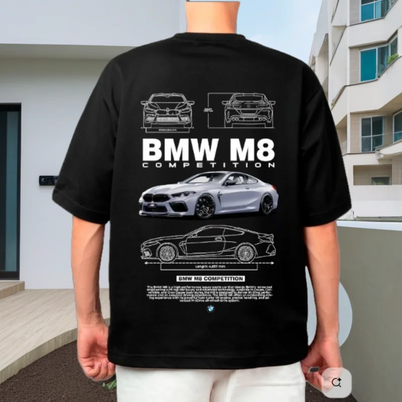 

2025 Summer BMW Men's Quick Dry Brand T-Shirt Short Sleeve Motorcycle Racing New Comfortable Casual Loose Fashion Breathable Y2K