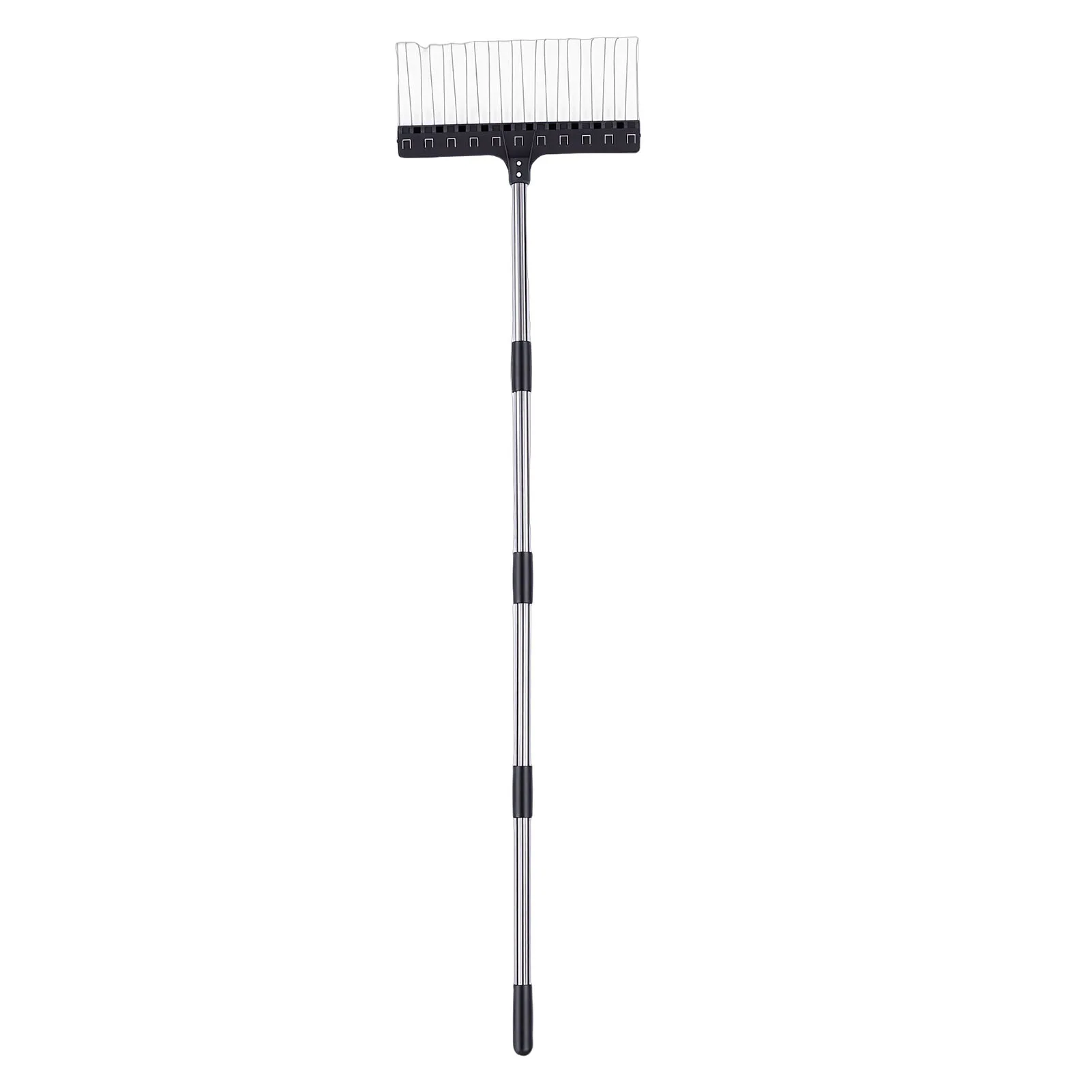 22 Tines Garden Rake Leaf Cleaning Rake 5.2FT Long Handle Farm Equipment Leveling Gardening Tools for Lawn Yard Mulch Thatch