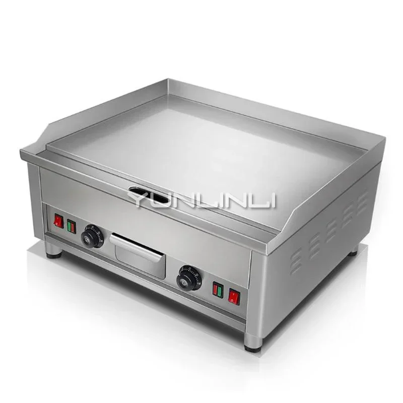 Commercial Electric Griddle Double Temperature Control Teppanyaki Equipment Multifunctional Electric Grill Pan EG650D-16