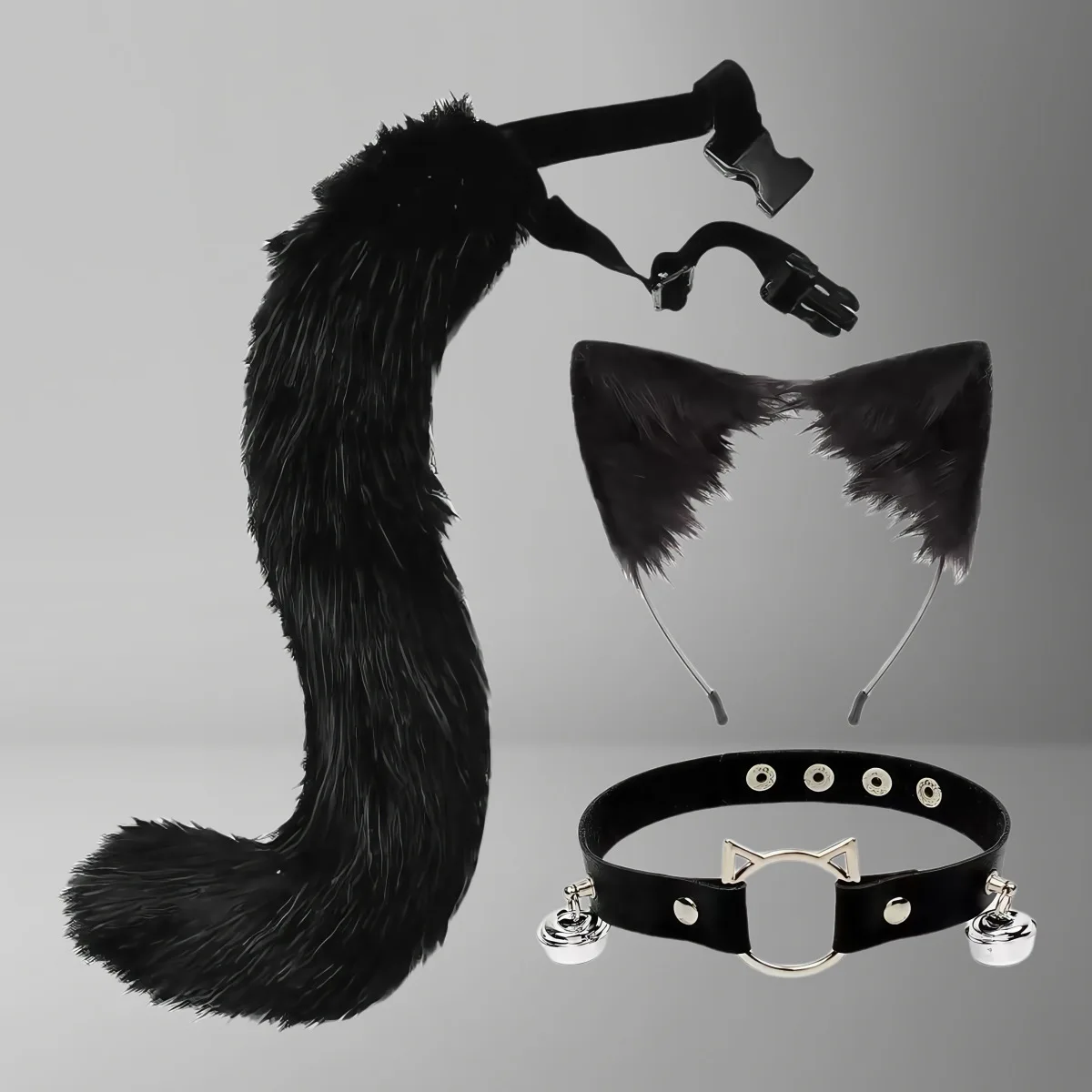 3 قطعة/المجموعة اليابانية القط قناع هالوين زي الاكسسوارات أفخم القط الأذن القط ذيل طوق النساء الفتيات تأثيري حزب اللباس الدعائم #3